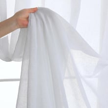 Sorrento White Sheer S-Fold Single Panel Curtain